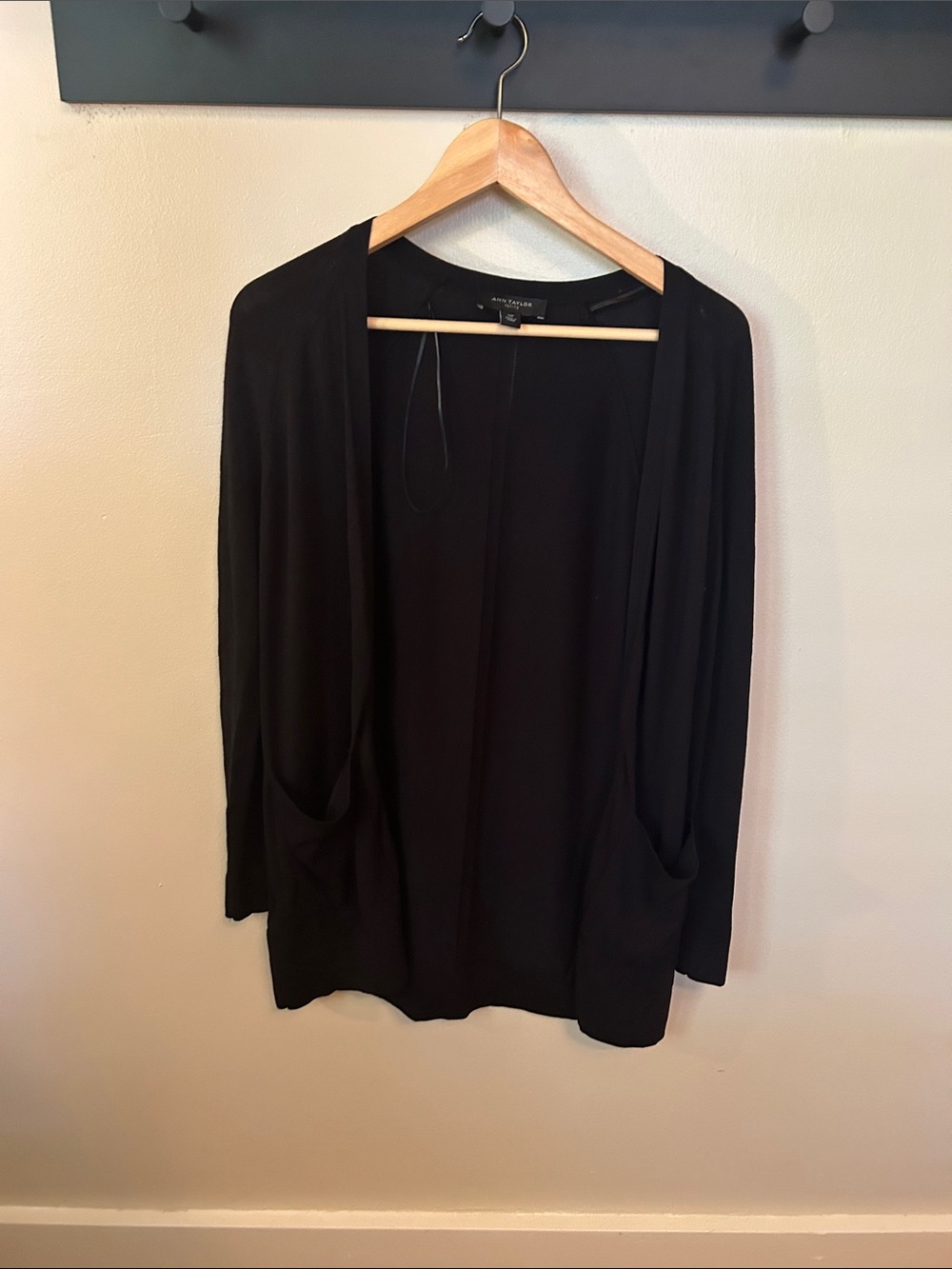 Ann Taylor Petite Black Knit Cardigan